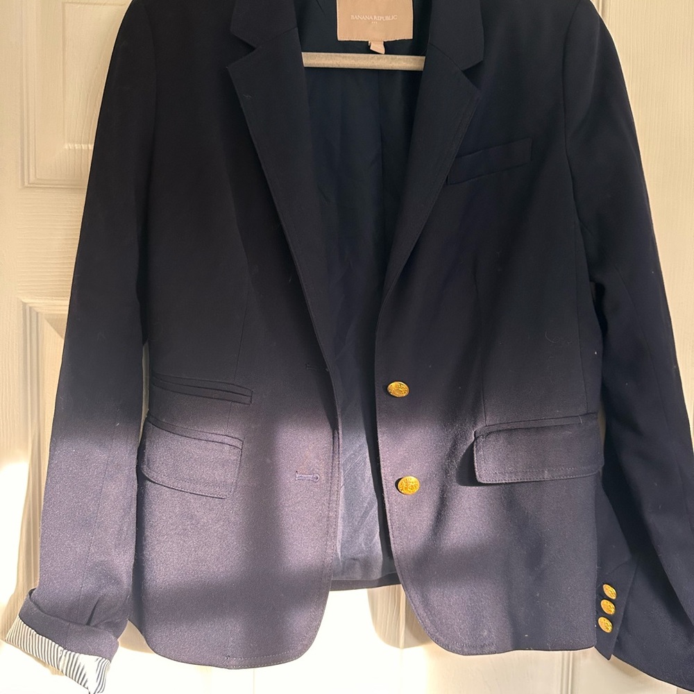 Banana Republic Navy Blazer with Gold Buttons